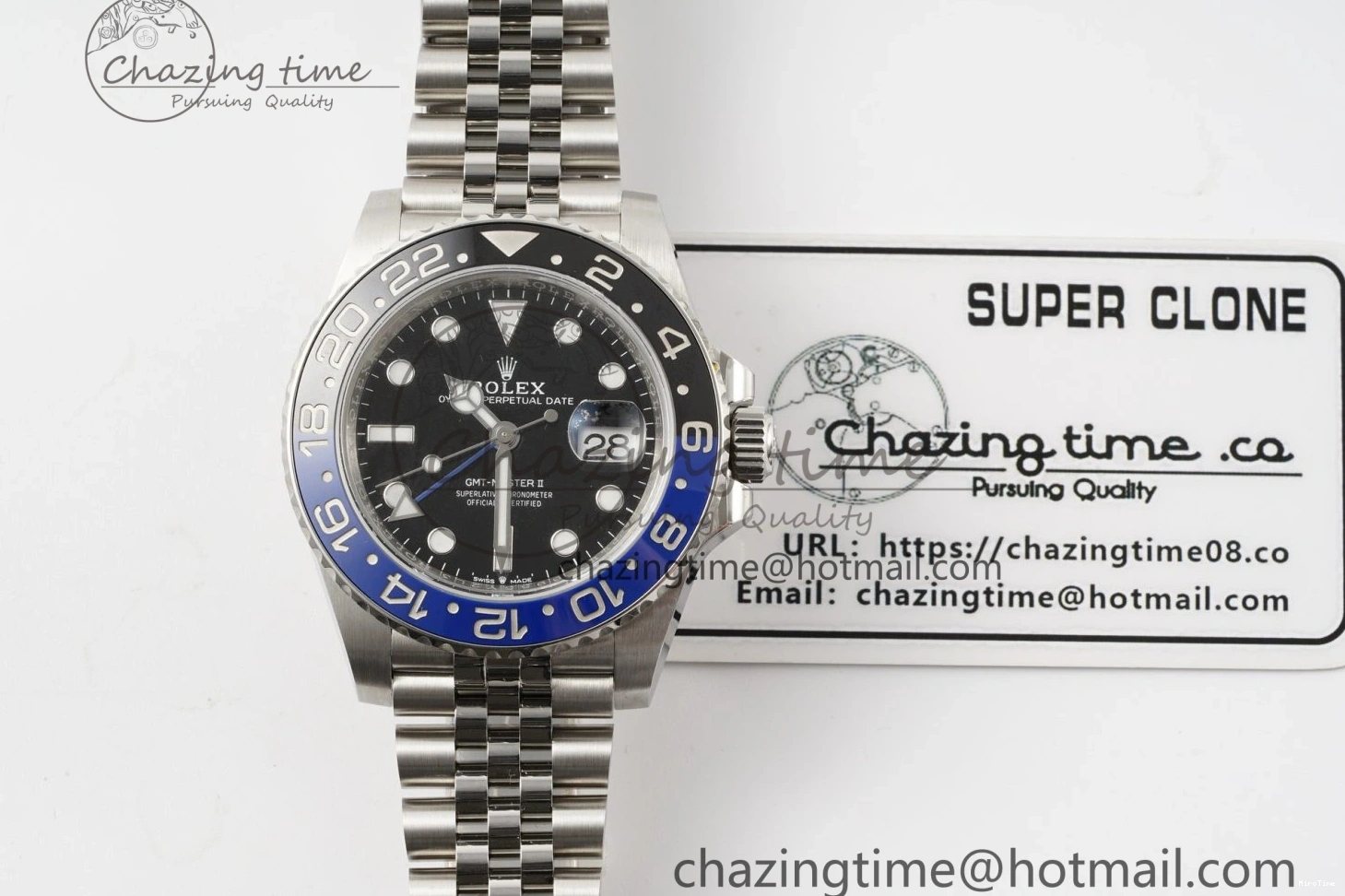 MiroTime 0419 GMT Master II 126710 BLNR Batman 904L SS C+F 1:1 Best Edition Black Dial on Jubilee Bracelet SH3285 CHS BestValue 1956